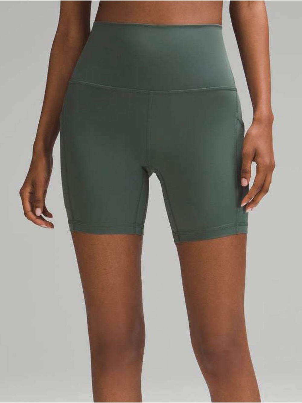 Lululemon Align High-Rise Shorts 6” Pockets Green Size 2